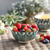 SunumlukMikasa Glazed Kase Yaprak Yeşili Desen KCBOWL28