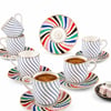 Fincan TakımlarıRainbow Dotted 6 Lı Kahve Fincan Takımı