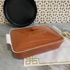 Fırın KabıRossallini Life Dikdörtgen Kapaklı Fırın Kabı 33x23 cm - Kiremit