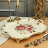 SunumlukRoyking Rose Ayaklı ve Kulplu Sunum Tabağı 42 cm