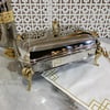 SunumlukSuntoza Dikdörtgen Isıtıcılı Servis Seti 2,6 Litre - Gold