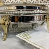 SunumlukSuntoza Oval Isıtıcılı Servis Seti 2,6 Litre - Gold