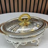 SunumlukWinterbach Calista Isıtıcılı Oval Küçük Sunumluk Silver Gold