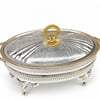 Servis & Sunum ÜrünleriWinterbach Calista Isıtıcılı Oval Orta Sunumluk Silver Gold