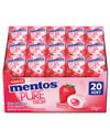 Mentos Pure Fresh Çilek Aromalı Şekersiz Tatlandırıcılı Draje Sakız 22 GR X 20 Adet