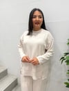 BEYAZ DİKİŞLİ EŞOFMAN TAKIMI