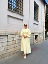 FUSHYA 2 ÇİZGİLİ PELERİN YAKA ELBİSE6197