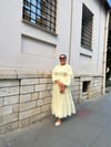 FUSHYA 2 ÇİZGİLİ PELERİN YAKA ELBİSE6197