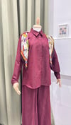 HATUN ATİLLA 8996 FULARLI KETEN TAKIM