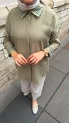 KİSRA 2003 KOL VE YAKA FİSTOLU GÖMLEK