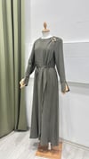 MODA ERÇİN 818 YAKASI TOKALI ELBİSE