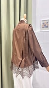 NEFİSE 260122 PİLELİ DANTELLİ GÖMLEK