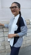 NOXS 5799 ÇİZGİLİ TAŞLI GÖMLEK