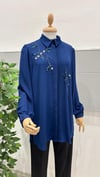 SERİL 7194 YAKA BİYELİ TAŞLI TUNİK
