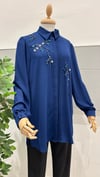 SERİL 7194 YAKA BİYELİ TAŞLI TUNİK