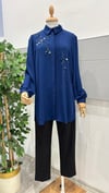 SERİL 7194 YAKA BİYELİ TAŞLI TUNİK