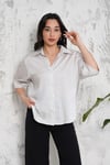 AÇIK GRİ KISA KOL BLUZ