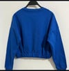 AEROPOSTALE ORJ KAYU MAVİ BİSİKLET YAKA BASKILI SWEATSHIRT