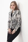 ALBA MODA ORJ DESENLİ İÇİ ASTARLI CEKET