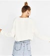 BRSHK ORJ KREM OVERSIZE ÖRME TRİKO KAZAK