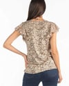 MABOUTIQUE ORJ BEJ ÇİÇEK DESENLİ KOLSUZ BLUZ