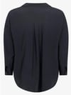 MINT VELVET ORJ LARCİVERT V YAKALI DÜĞMESİZ OVERSIZE BLUZ