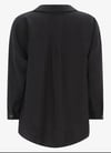 MINT VELVET ORJ SİYAH V YAKA OVERSIZE BLUZ