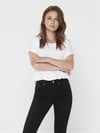 ONLY ORJ BEYAZ BİSİKLET YAKA BASIC T-SHIRT