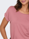 ONLY ORJ GÜL KURUSU BİSİKLET YAKA BASIC T-SHIRT