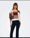 ONLY ORJ KISA RENKLİ BLOCK O-NECK  KAZAK