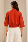 ORANGE CROP TENCEL BLUZ