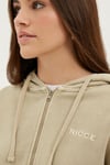 ORJ MARKA BEJ CROP KAPÜŞONLU SWEATSHIRT