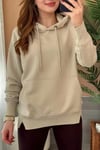 ORJ MARKA BEJ UZUN KOL KAPÜŞONLU SWEATSHIRT