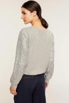 ORJ MARKA GRİ BİSİKLET YAKA KOLU PULLU SWEATSHIRT