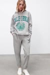 ORJ MARKA GRİ DESENLİ OVERSIZE SWEATSHIRT