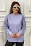 ORJ MARKA MAVİ DÜŞÜK OMUZ UZUN KOL SWEATSHIRT