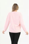 ORJ MARKA PEMBE BASKILI BİSİKLET YAKA UZUN KOL SWEATSHIRT