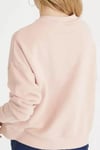 ORJ MARKA PEMBE BİSİKLET YAKA BASKILI SWEATSHIRT