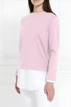 ORJ MARKA PEMBE BİSİKLET YAKA UZUN KOL SWEATSHIRT