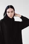 ORJ MARKA SİYAH KAPÜŞONLU SWEATSHIRT ELBİSE 