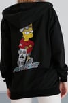ORJ MARKA SİYAH KAPÜŞONLU UZUN KOL ARKA DİGİTAL BASKILI SWEATSHIRT