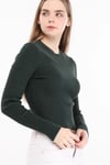 ORJ MARKA YEŞİL MEVSİMLİK İNCE FİTİLLİ CROP TRİKO
