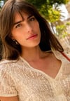 PROMOD ORJ EKRU TRANSPARAN FANTAZİ BLUZ