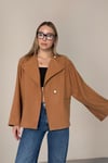 RİGALA BEJ OVERSIZE KISA KAŞE CEKET