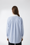 RİGALA ÇİZGİLİ AÇIK MAVİ OVERSIZE GÖMLEK