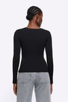 RIVER ISLAND LONDON ORJ SİYAH ÇELİK ÖRGÜ ÖNÜ DÜĞÜMLÜ SİYAH BLUZ