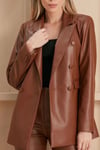 TABA SUNİ DERİ BLAZER CEKET