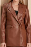 TABA SUNİ DERİ BLAZER CEKET