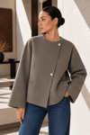 VİZON OVERSIZE KAŞE KISA CEKET