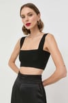 ZR ORJ SİYAH GENİŞ ASKILI CROP BODY